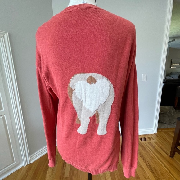 Corgi sweater by Time & Tru size S 4/6 long sleeve corgi with crown Corgi butt - Picture 2 of 15